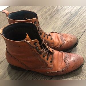 J&M Est. 1850 Men’s Brown Leather Brogue Boots